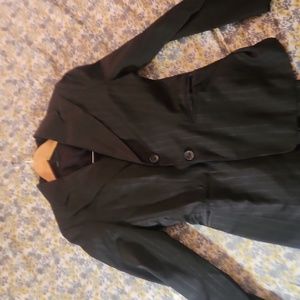 Jacket- size 4 gray pinstripe with tucked waist